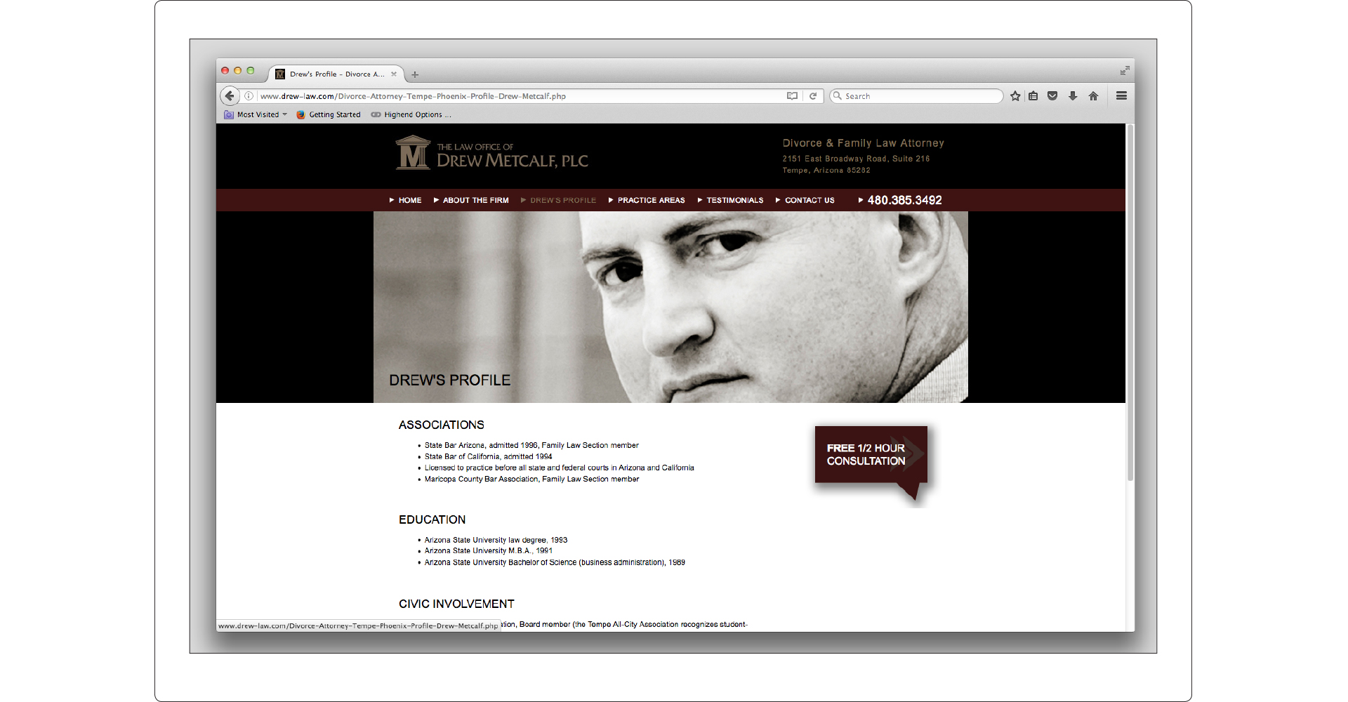 Drew Metcalf web Design