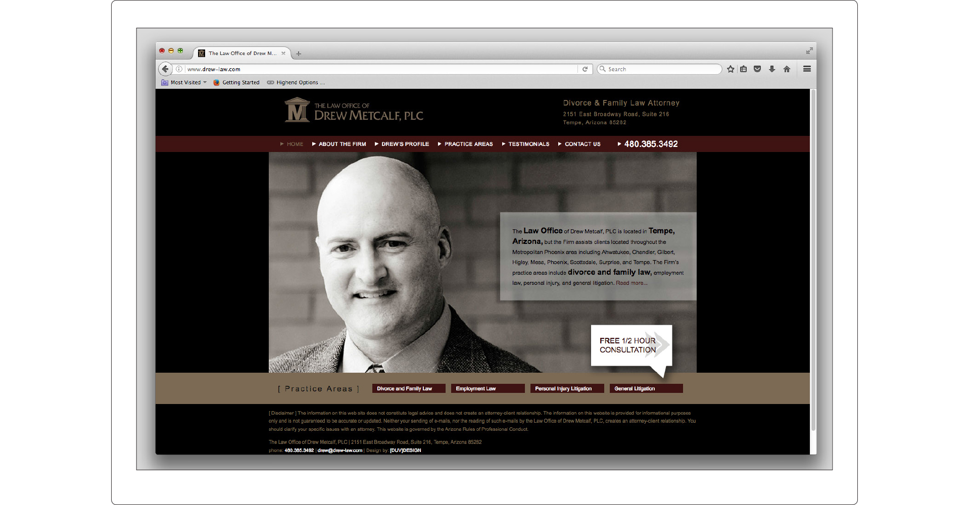 Drew Metcalf web Design