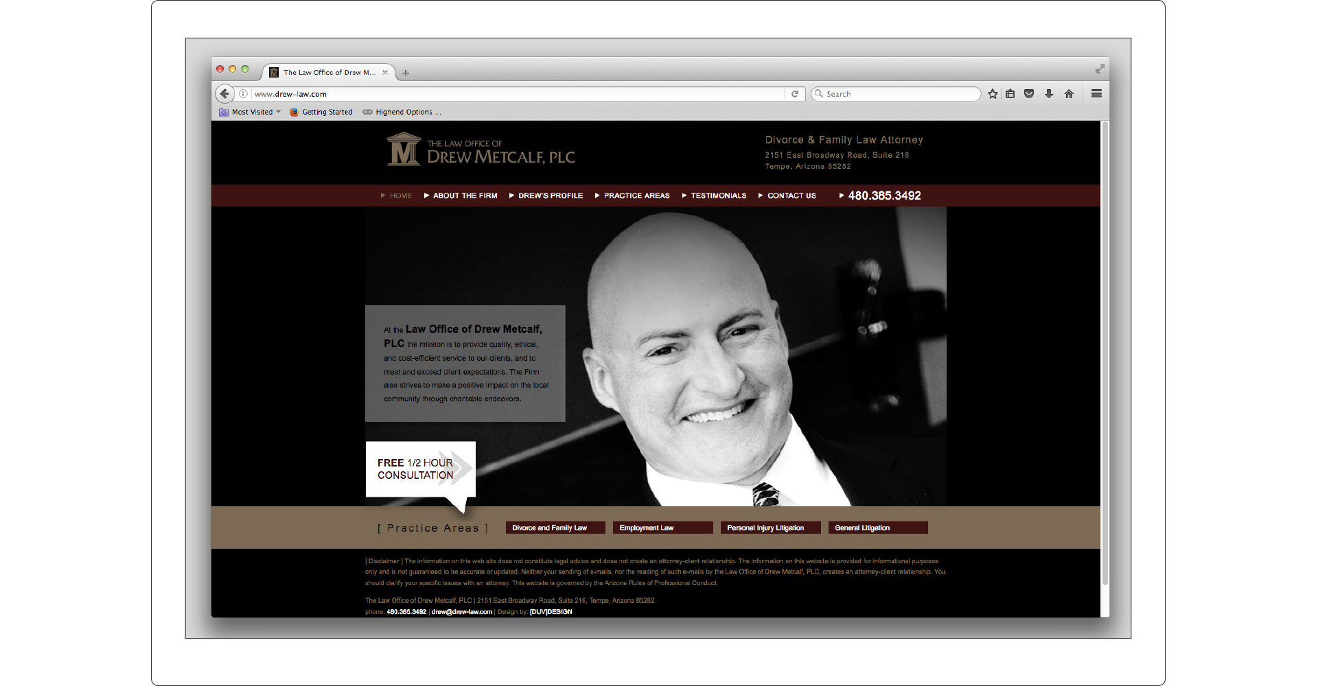 Drew Metcalf web Design