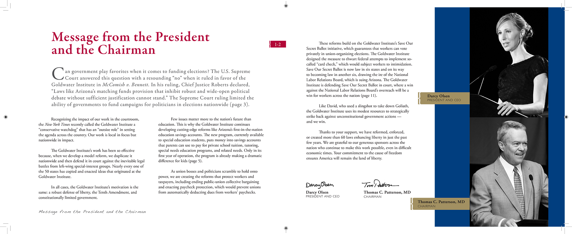 Goldwater Institute Annual Report Design