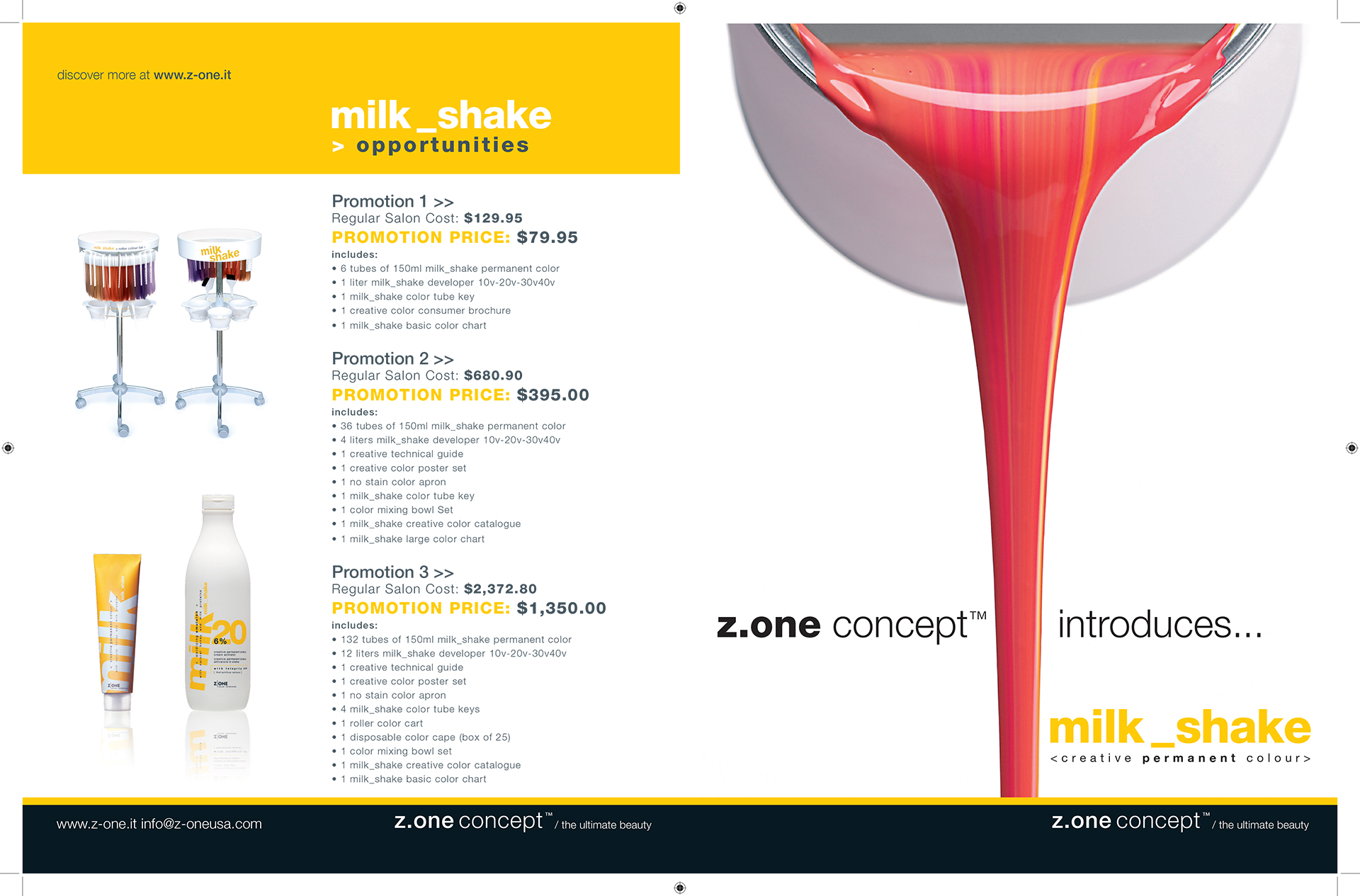 Milk Shake Creative Permanent Colour Chart